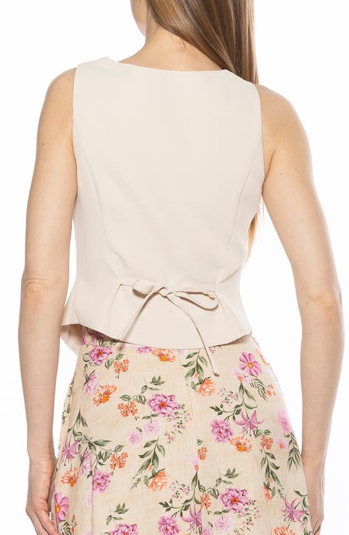 Alexia Admor Liliana Button Front Vest In Ivory