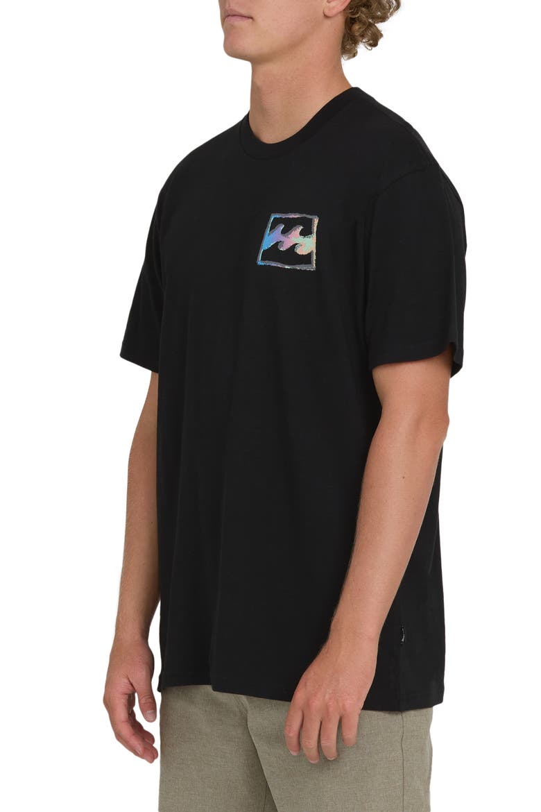 Crayon Wave Premium Graphic T-Shirt, Alternate, color, BLACK