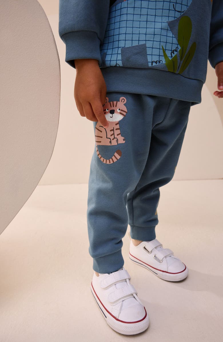 NEXT Kids
Safari Cotton Blend Sweatshirt
Joggers Set, Alternate, color, Blue