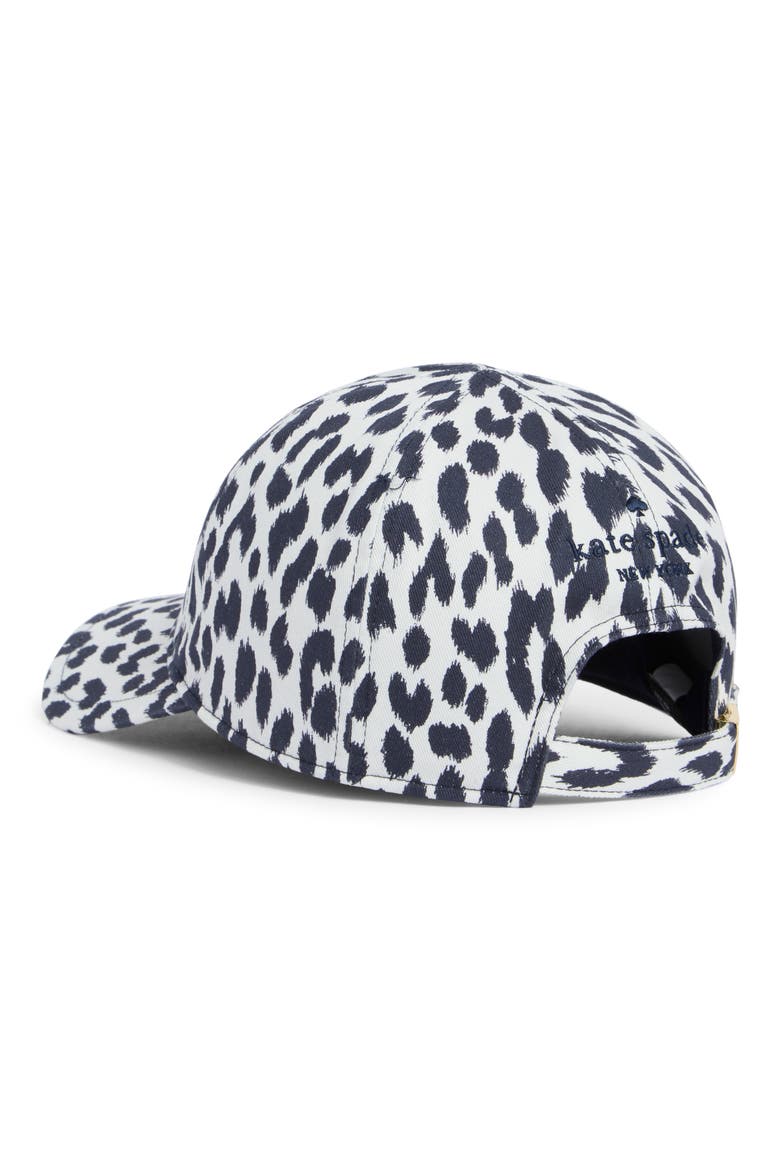 modern leopard print baseball cap, Alternate, color, CREAM/ NAVY 156