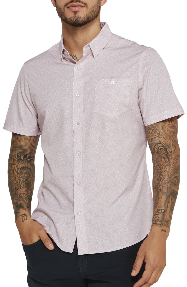 7 Diamonds Leven Short Sleeve Button-Up Shirt, Main, color,