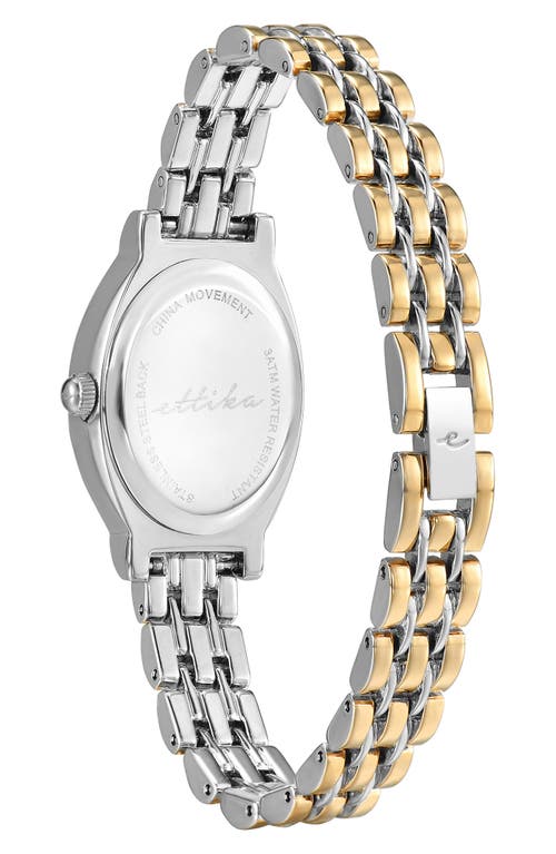 Ettika Classic Oval Dial Two-tone Bracelet Watch In Multi