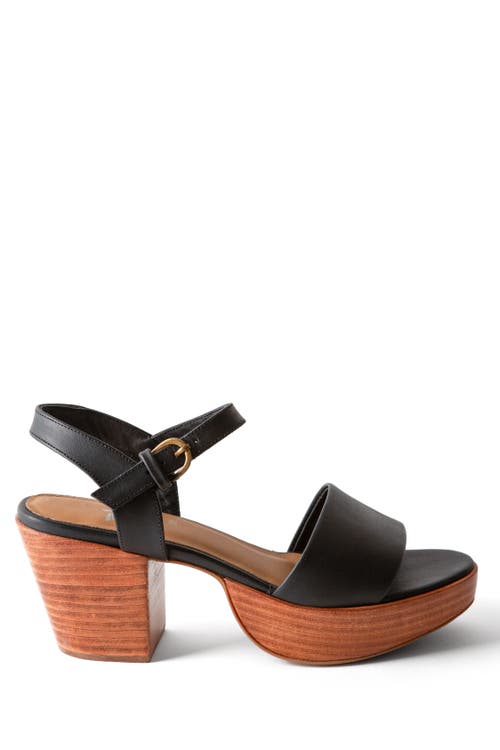 Fortress Hannah Platform Clog Sandal In Black