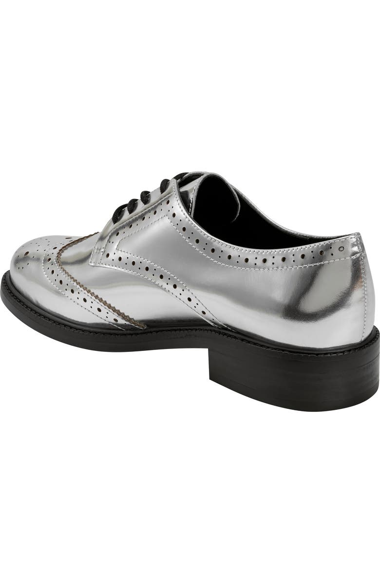 Marc Fisher LTD Perrie Wingtip Derby, Alternate, color, Silver