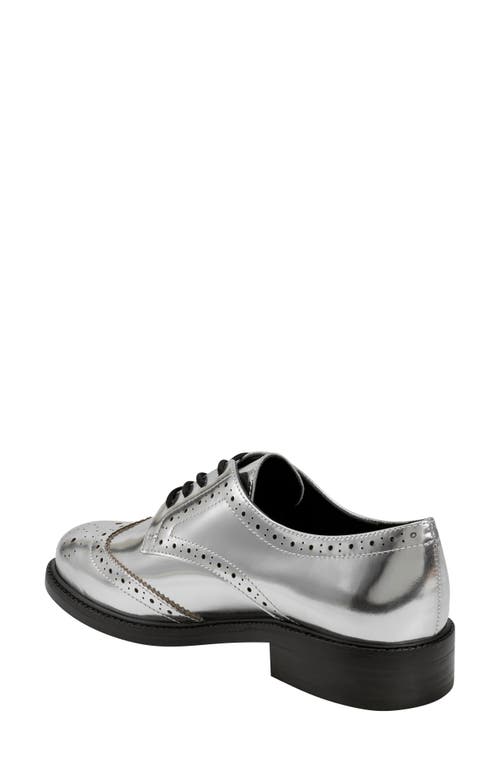 Marc Fisher Ltd Perrie Wingtip Derby In Silver