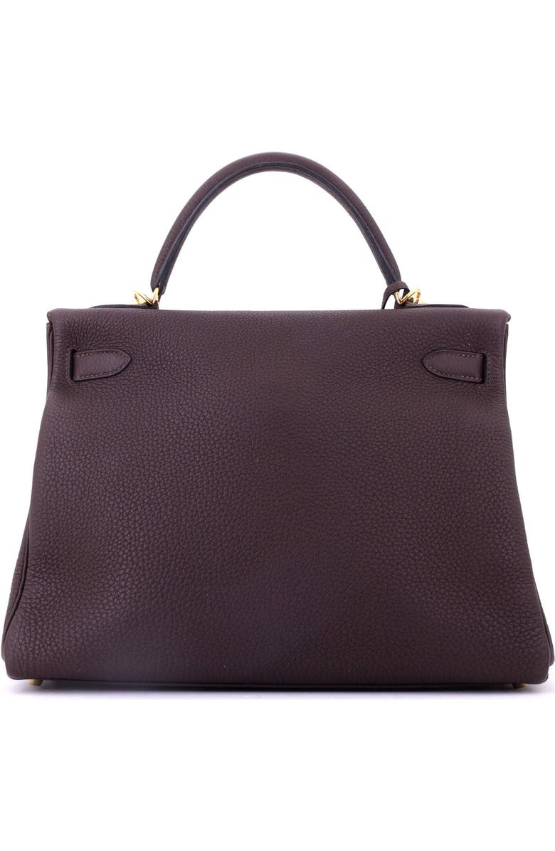 Pre-Owned Hermes Kelly Handbag Brown Togo with Gold Hardware 32, Alternate, color, Havane