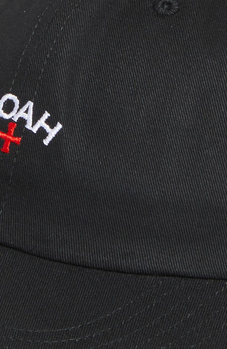 Noah Core Logo Embroidered 6-Panel Adjustable Baseball Cap, Alternate, color, Black