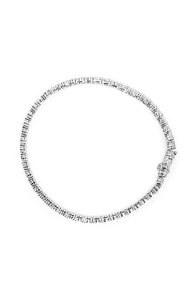 10K White Gold 1/2 Cttw Real Diamond Miracle Plate Tennis Bracelet -, Alternate, color, White