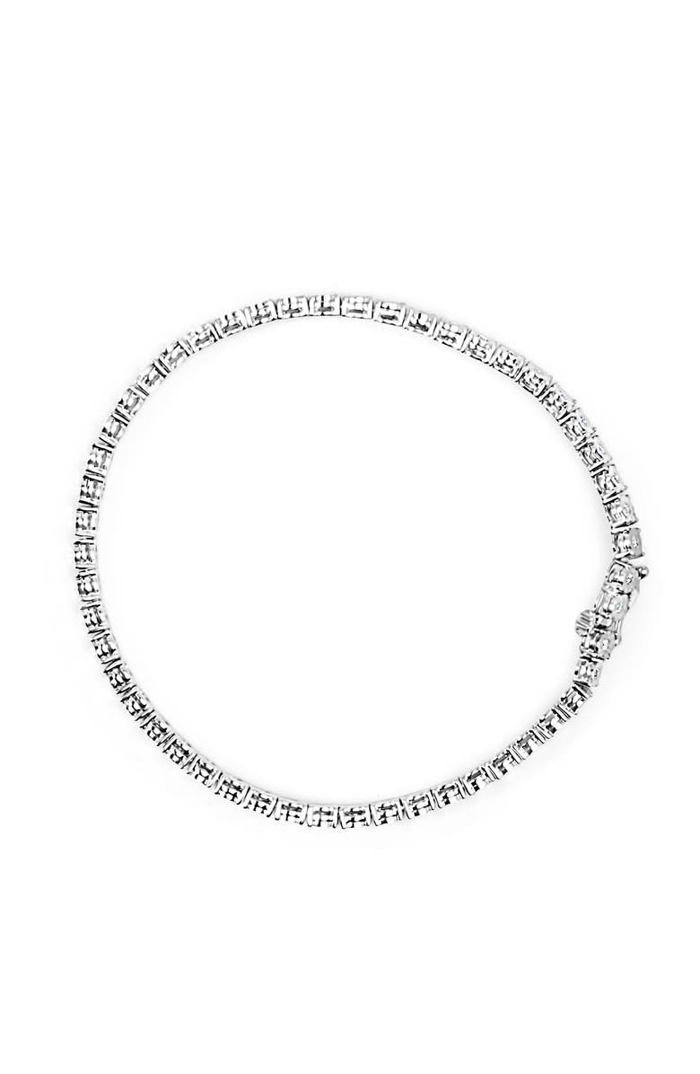 Haus of Brilliance 10K White Gold 1/2 Cttw Real Diamond Miracle Plate Tennis Bracelet -, Alternate, color, White