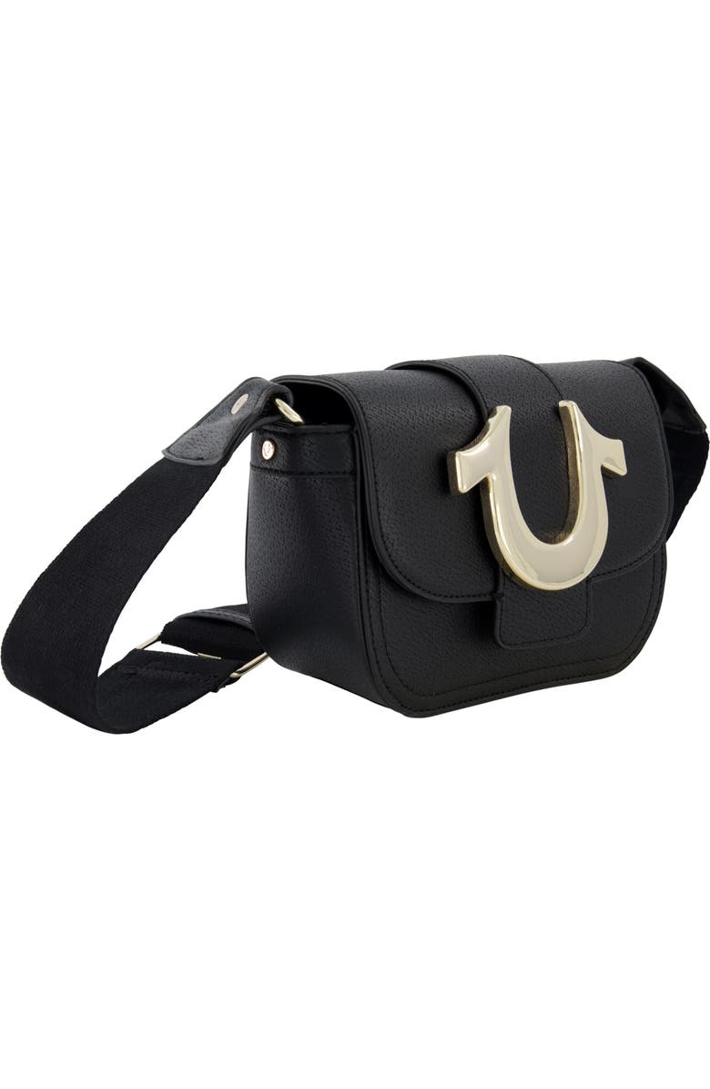 True Religion Mini Flap Crossbody Bag, Alternate, color, Black