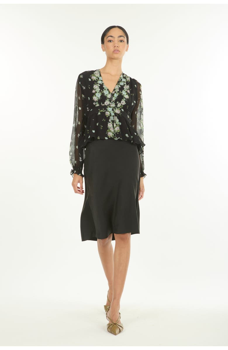 SECRET MISSION Emerson Blouse, Main, color, Black Floral Alley