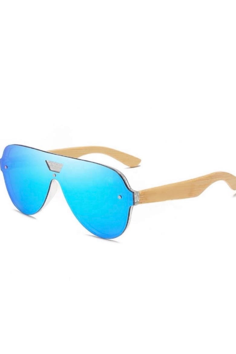 Ace 74mm Aviator Sunglasses, Alternate, color, Blue