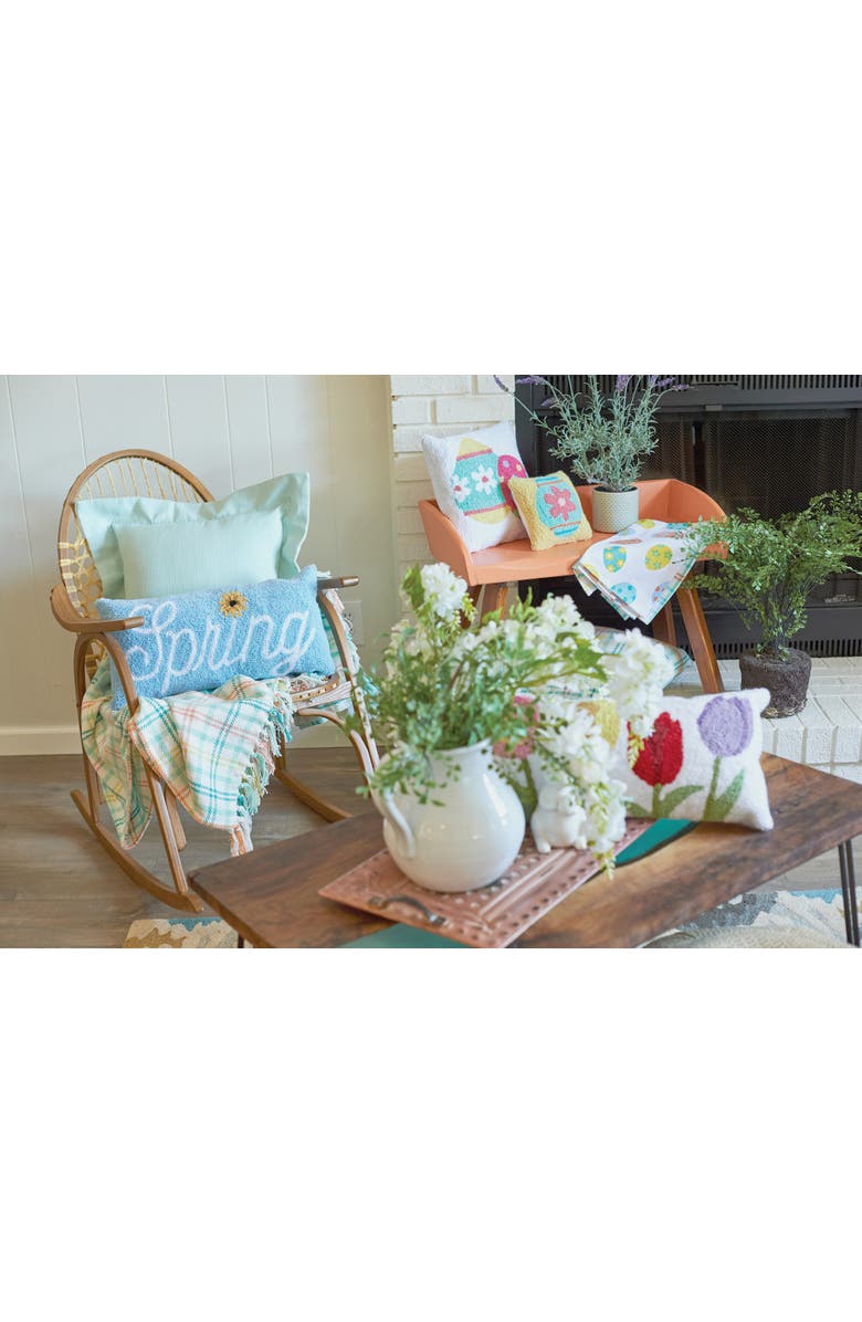 C&F Home 50" x 60" Bunny Trail Plaid Spring Easter Themed Accent Throw Blanket, Alternate, color, Blue