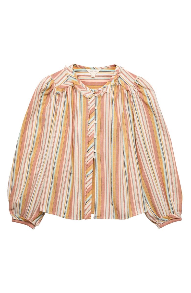 PER UNA BY M&S Stripe Button-Up Shirt, Main, color, Pink/ Multi
