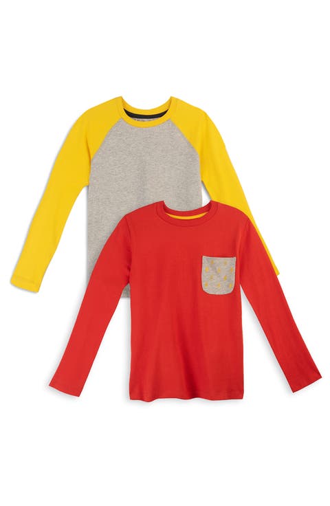 Organic Cotton Kids Long Sleeve T-Shirt 2-pack