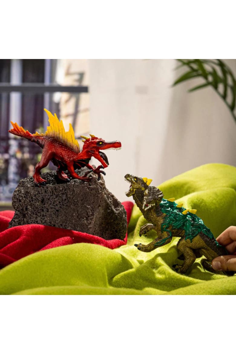 Eldrador Creatures, Fire Dinosaur vs Jungle Lizard, 2 Figurines, 6+, Alternate, color, Multicolored