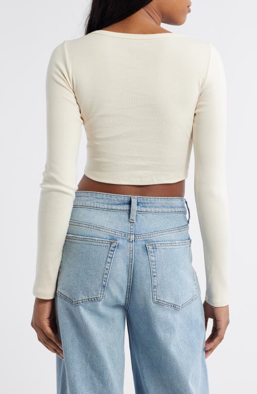 BILLABONG BILLABONG BLOCKY BANNER LONG SLEEVE GRAPHIC CROP T-SHIRT 