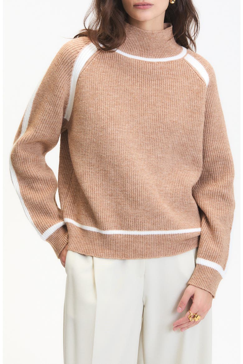 Jesse Turtleneck Sweater, Main, color, BEIGE WITH DETAILS IN ECRU
