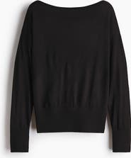 H&M Fine-knit One-shoulder Top