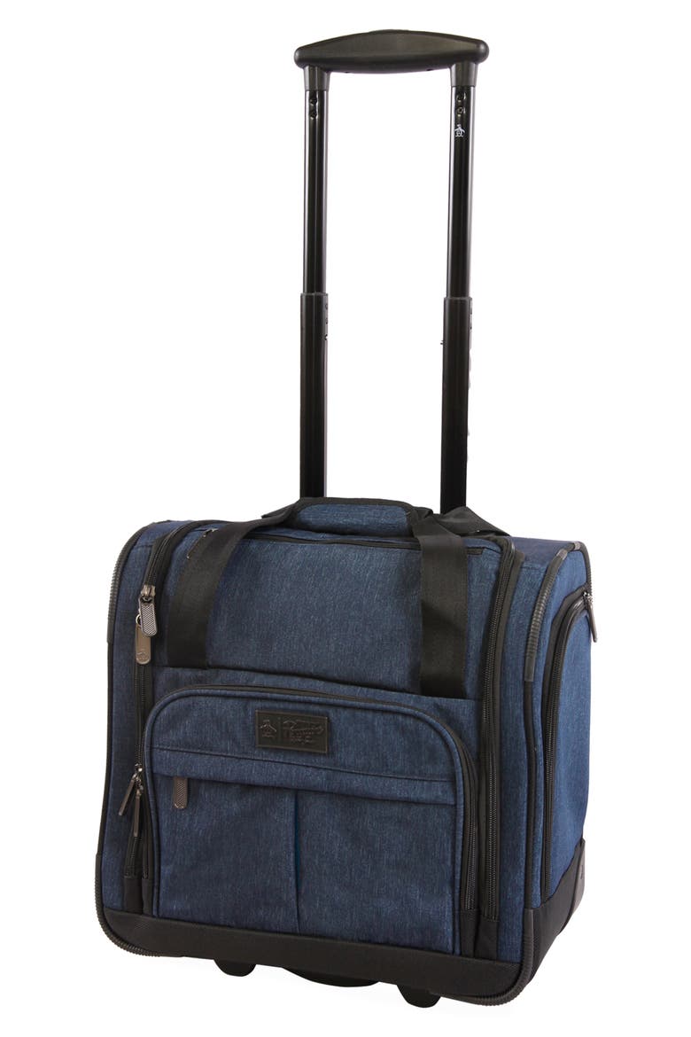 Ethan Under Seat Luggage, Alternate, color, NAVY CROSSHATCH