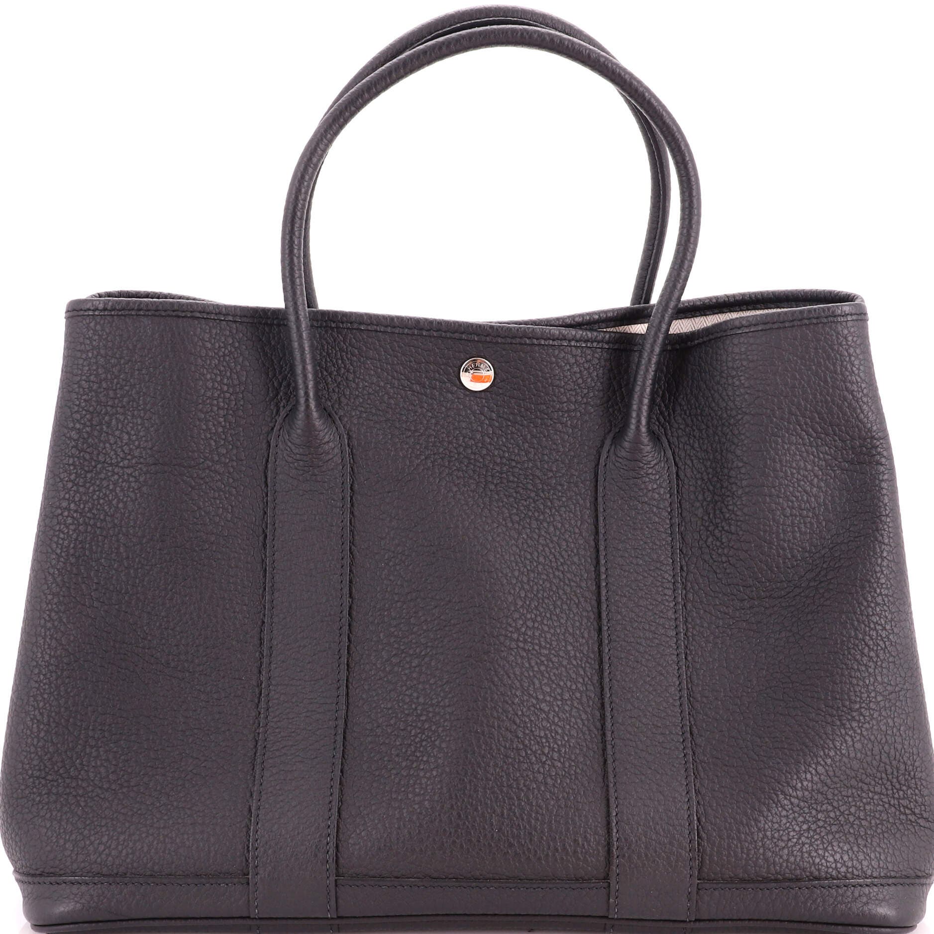 Garden Party Tote Leather 36, Main, color, Black