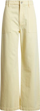 FRAME The Bow High Waist Wide Leg Utility Jeans