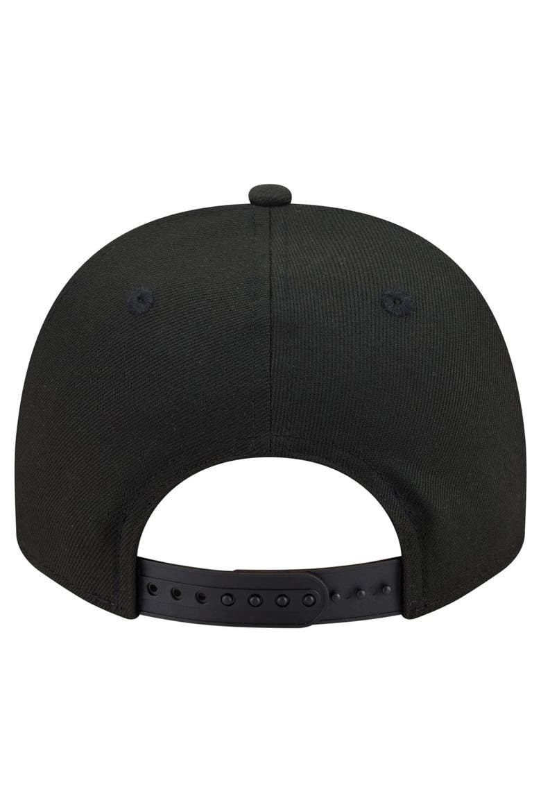 Men's New Era  Black Texas Rangers Motion A-Frame 9FIFTY Snapback Hat, Alternate, color, Black