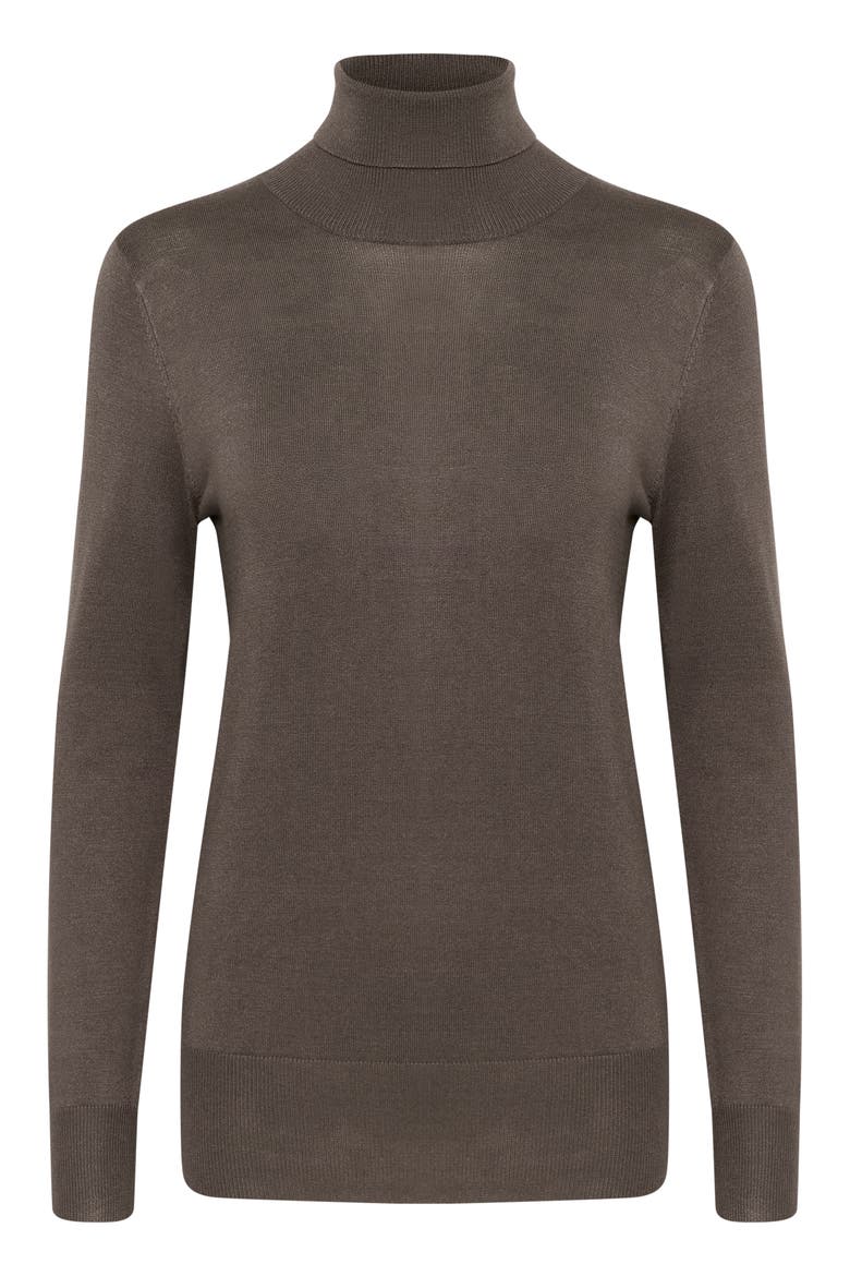 Astrid Roll Neck Jumper, Alternate, color, Major Brown