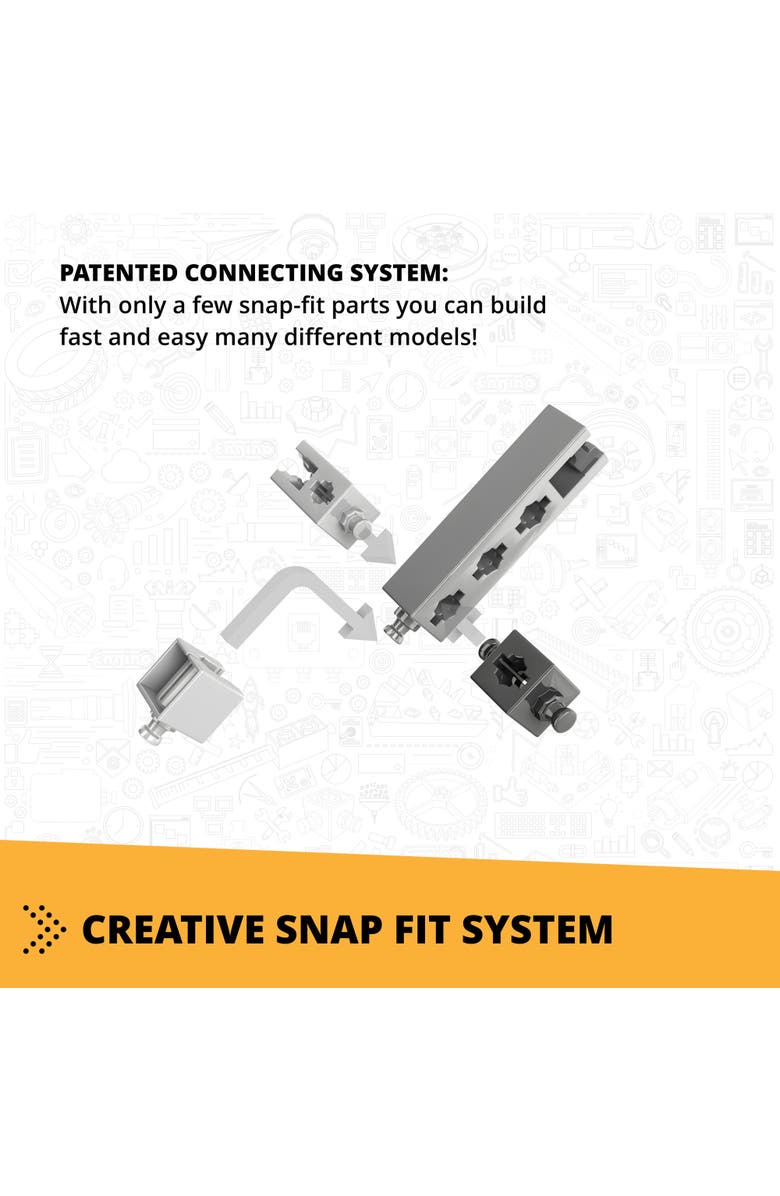 Engino Creative Builder 3In1 Wheeled Loader Multimodel Vehicle Brick Set, Alternate, color, Multicolored