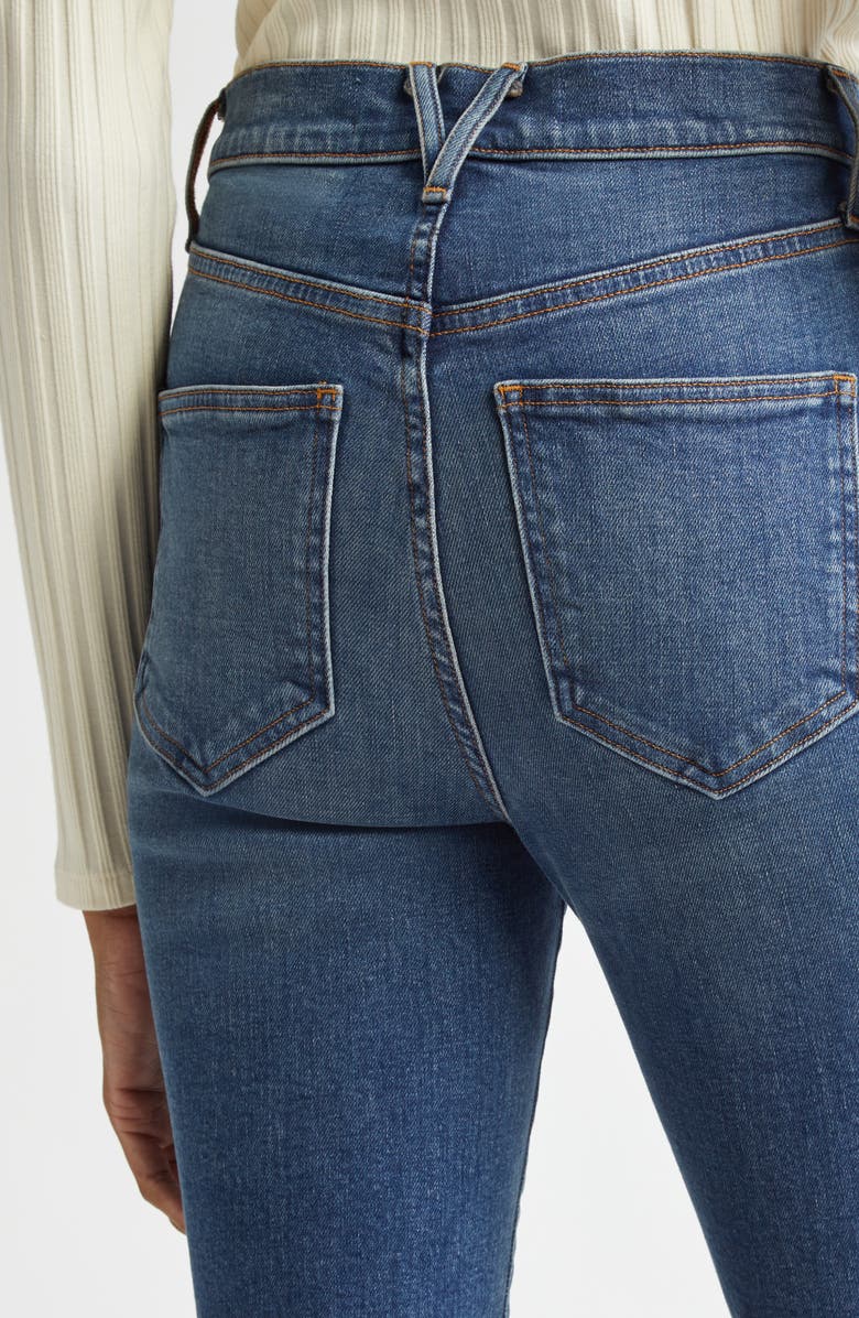 Veronica Beard Ryleigh High Waist Ankle Slim Straight Leg Jeans, Alternate, color, 