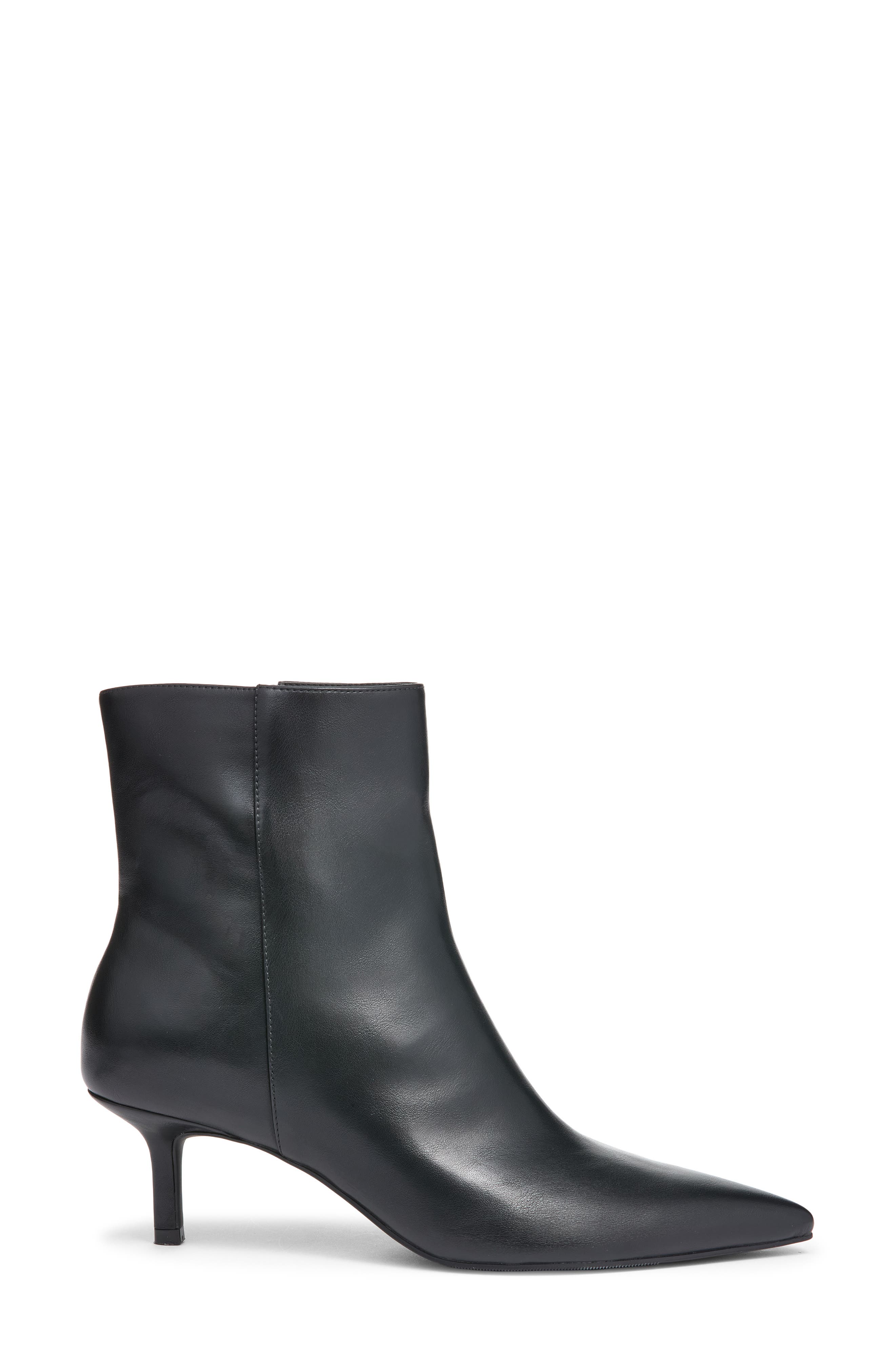 Ember Faux Leather Short Boot, Alternate, color, BLACK