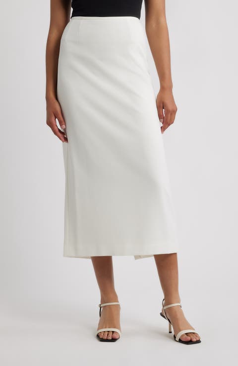 Stretch Midi Skirt