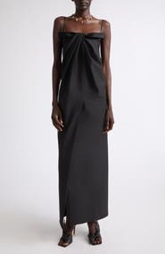 Givenchy Sliced Bow Wool & Mohair Gown