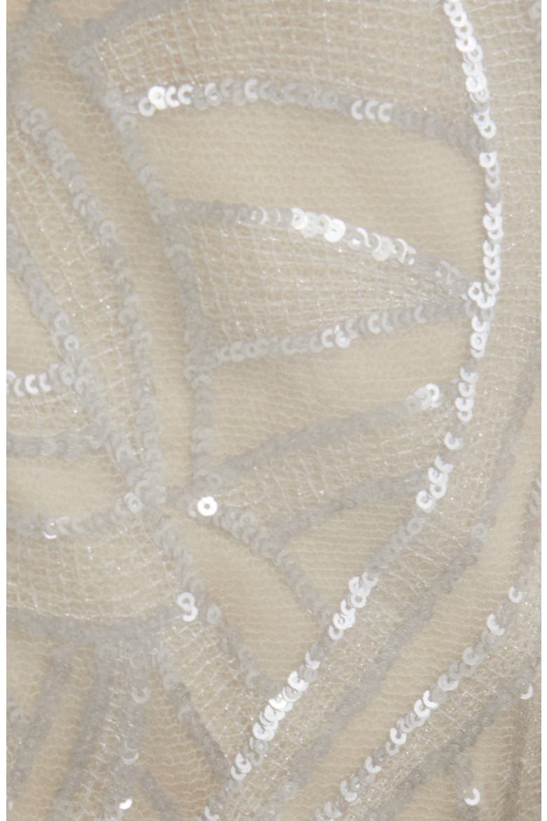 Satin Border Silk Chiffon Scarf, Alternate, color, GREY SCONCE