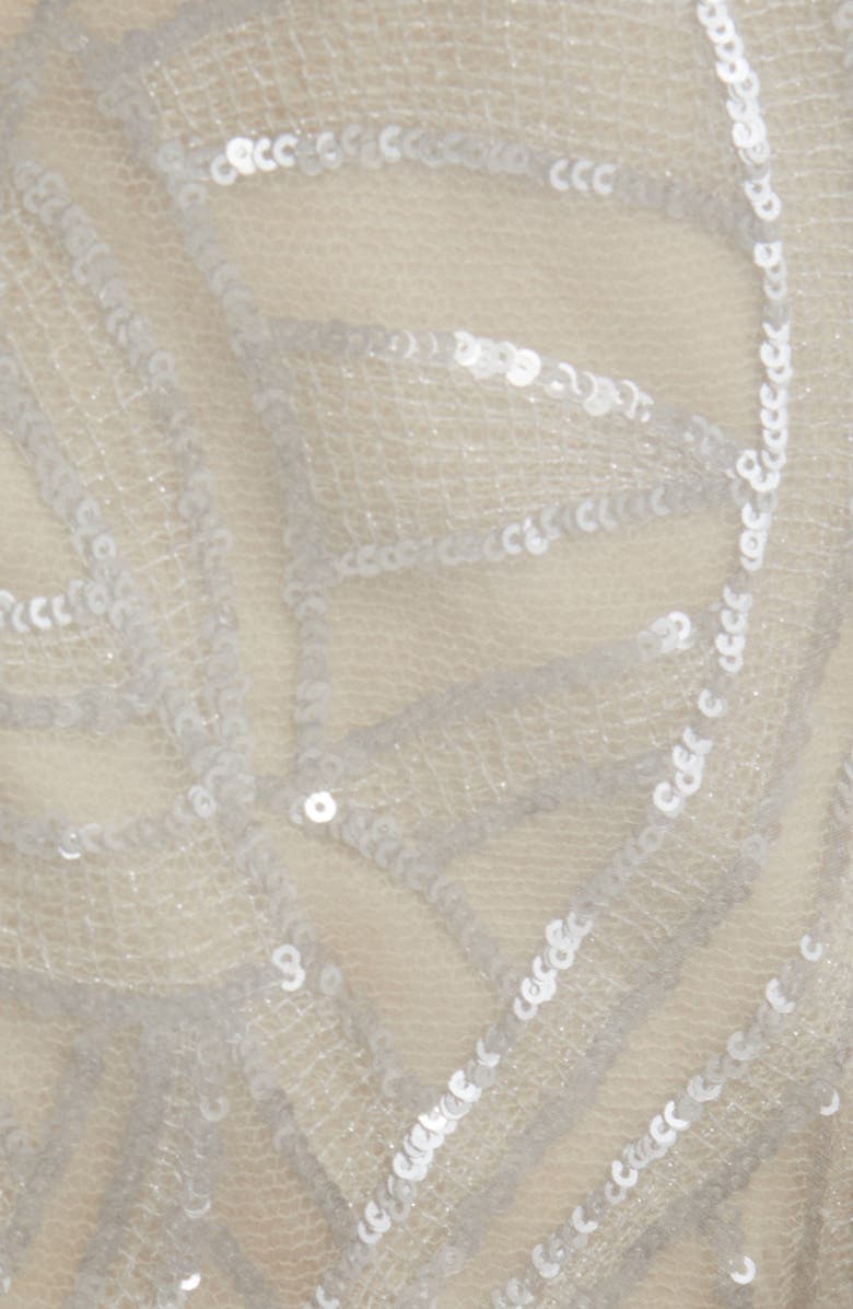 Nordstrom Satin Border Silk Chiffon Scarf, Alternate, color, Grey Sconce