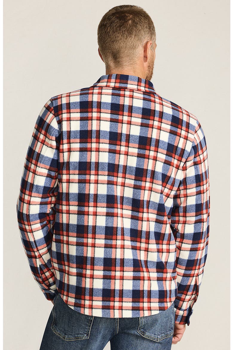 Anyweather Fleece Shirt Jacket, Alternate, color, Navy/Bourbon Plaid