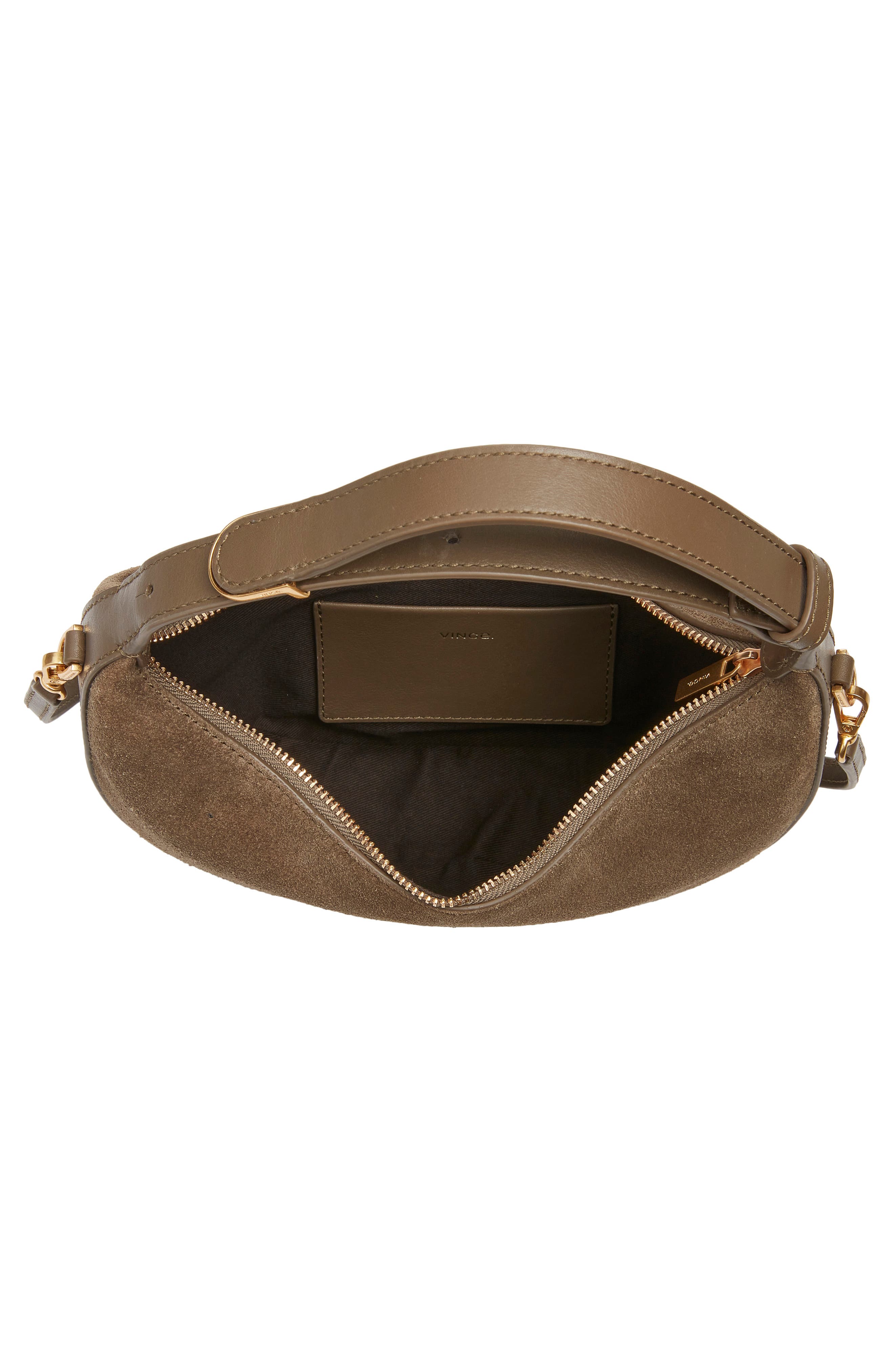 Mini Eris Suede Hobo Bag, Alternate, color, OLIVA