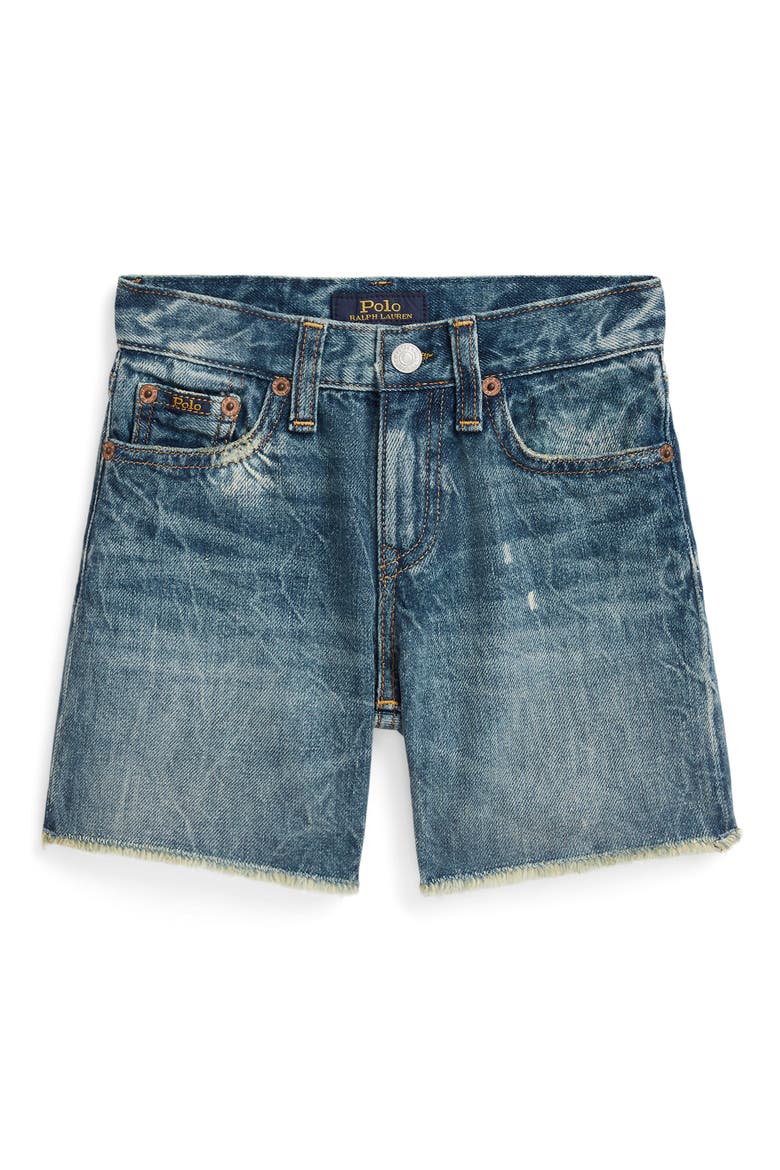 Kids' Cutoff Denim Shorts, Main, color, FALCON