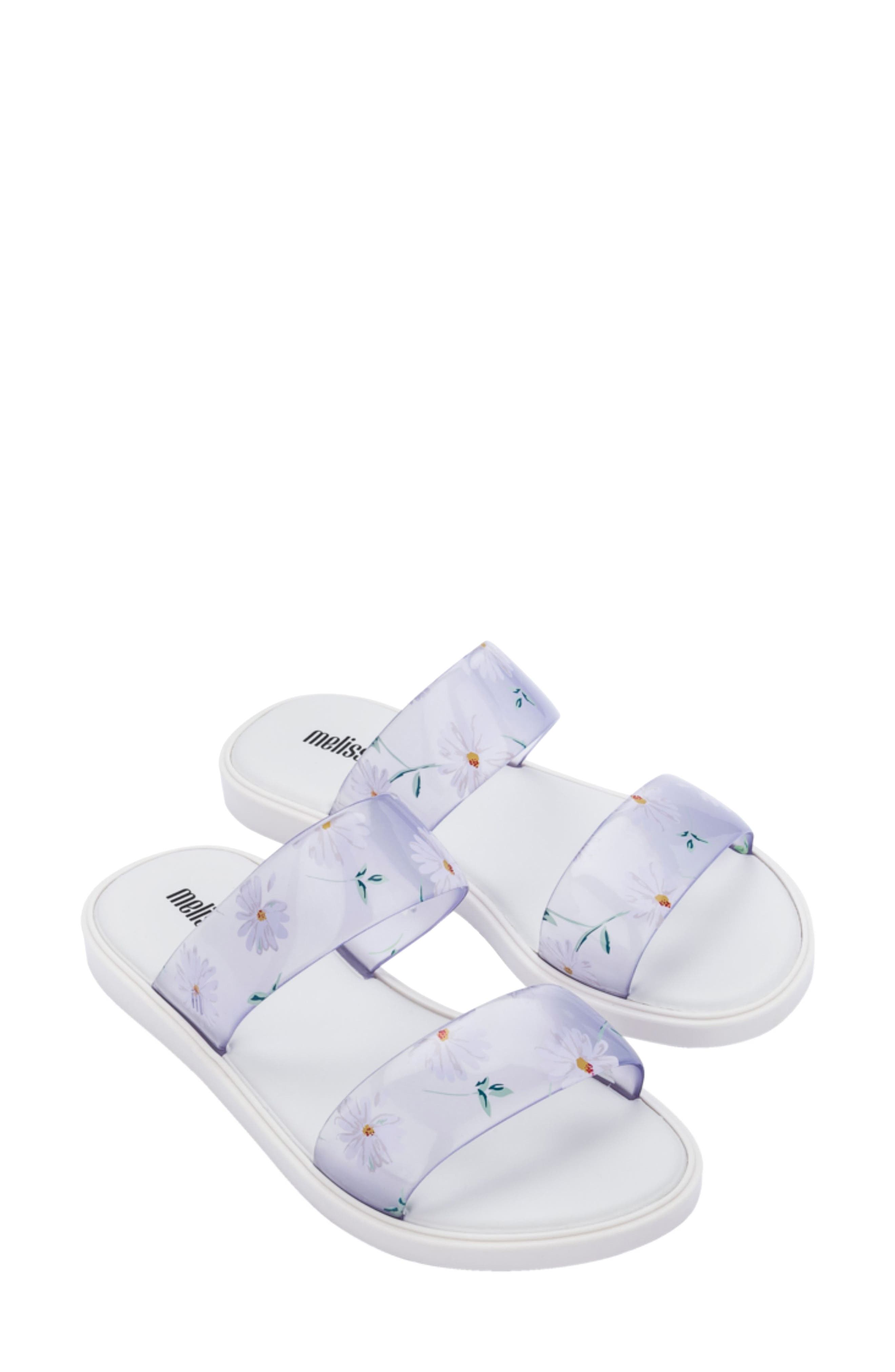 Bubble Slide Sandal, Main, color, WHITE/ CLEAR