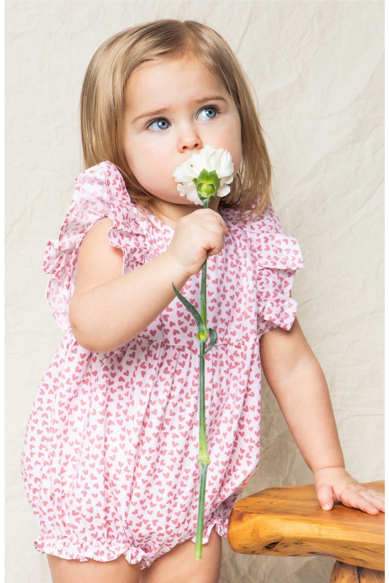 Sweethearts Ruffled Romper, Alternate, color, PINK