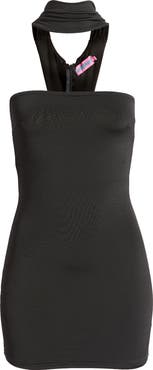EDIKTED Cocktail Hour Choker Neck Minidress