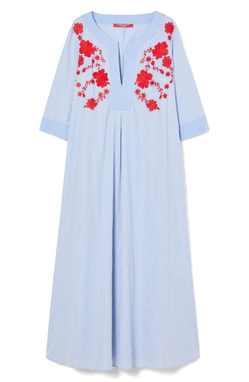 Marina Rinaldi Sport 2a Uscita Opossum Embroidered Split V Neck Dress