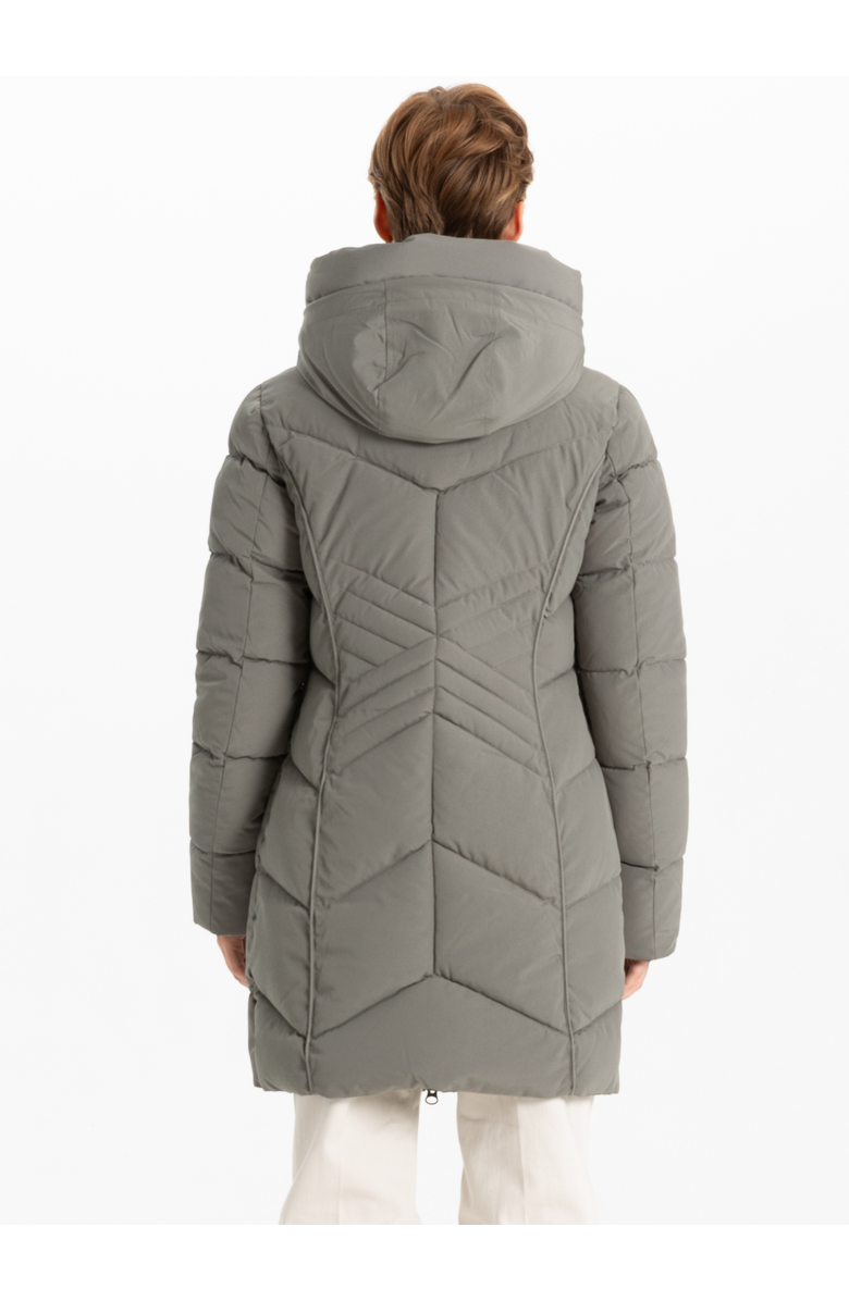 Point Zero STAR-STITCH CHIC LONG PUFFER JACKET, Alternate, color, Mercury