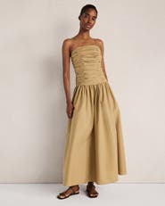 Haven Well Within Organic Cotton Poplin Ruched Bodice Dress