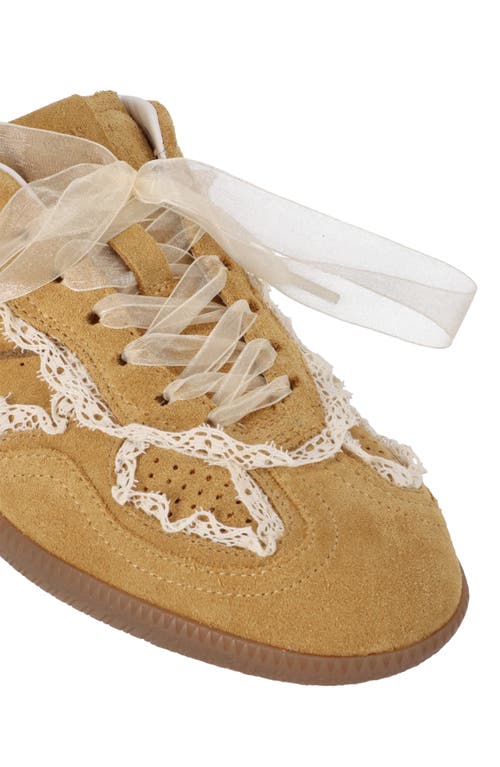 Alohas Tb 490 Low-top Suede Sneakers With Lace Inserts