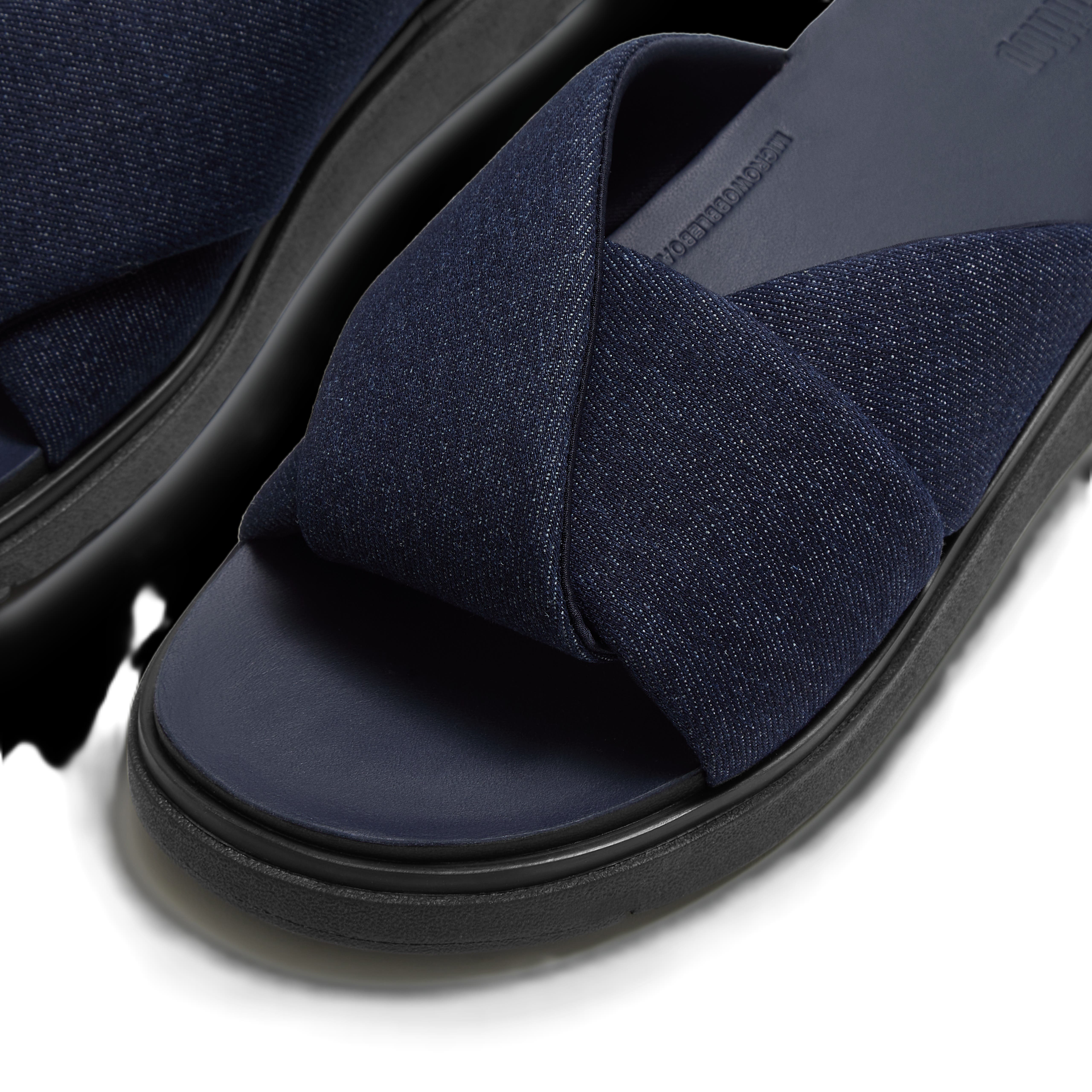 FitFlop Gen FF Folded Denim, Alternate, color, Dark Denim