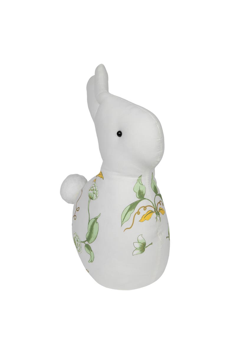 Northlight Plush Soft Floral Easter Rabbit Spring Decoration - 14", Alternate, color, White