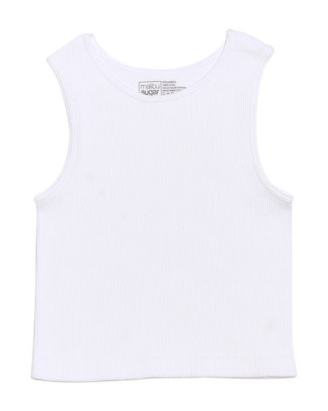 Littles ribbed crop sport tank top