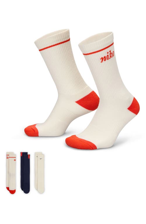 Nike Assorted 3-pack Dri-fit Everyday Plus Cushioned Crew Socks In Multi