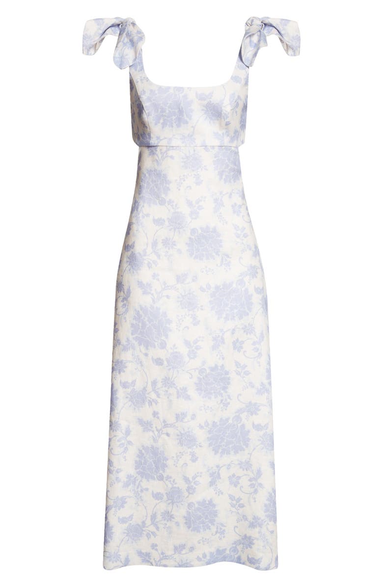 Zimmermann Postcard Tie Shoulder Midi Dress, Alternate, color, 